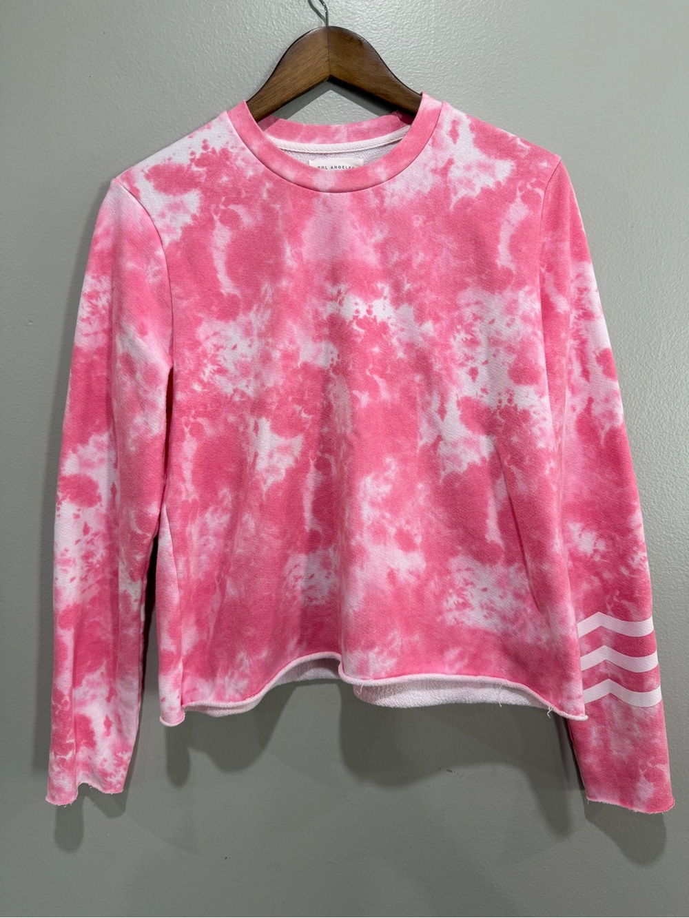 Anthropologie Sol Angeles Pink Tie-Dye Crewneck Sweatshirt size M